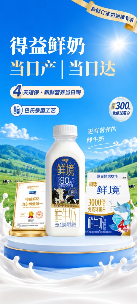 得益甄选 有机鲜牛奶